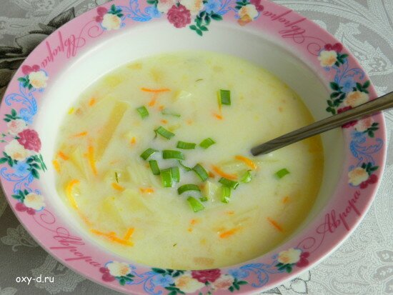 Сырный суп в мультиварке Панасоник